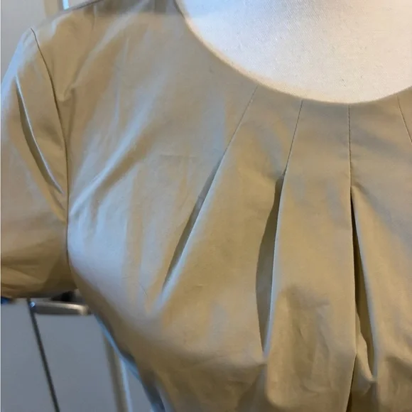 Brooks Brothers 346 Khaki Belted A Line Career Wear MIDI Dress Size 12 - Picture 2 of 9